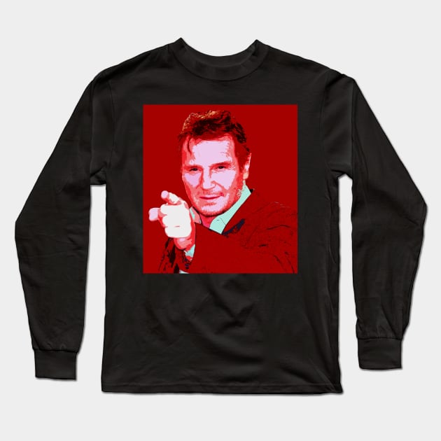 liam neeson Long Sleeve T-Shirt by oryan80